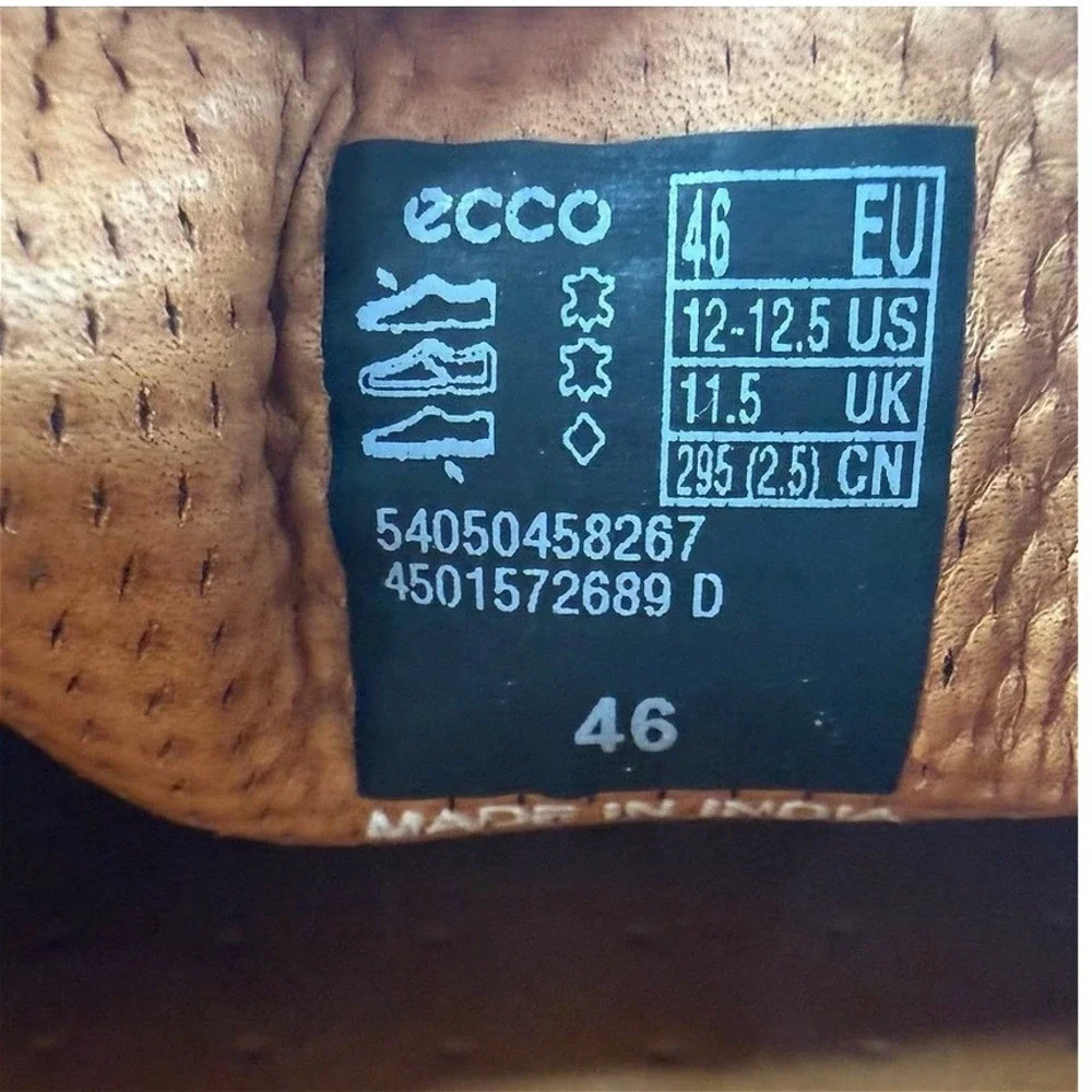 Ecco S-Lite Mens Taupe Nubuck Leather Perforated Slip On Loafers Size 46 12-12.5